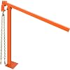 T-Post Puller, Heavy Duty Fence Post Puller with 52'' Lifting Chain & T Post Puller Plate, Labor-Saving Post Puller for Round Fence Posts T Stakes Sign Post & Tree Stump