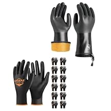 OKIAAS Men's Work Gloves & toolant Waterproof Winter Gloves - Size Large