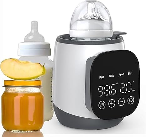 400W Fast Baby Bottle Heater, 7-in-1 Bottle Heater for Breast Milk and Formula, Food Jar, Breast Milk Bag, Timer, BPA-Free, Intelligent Accurate Temperature Control and LCD Display, 24 Hours Constant