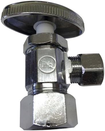 Angle Stop 5/8Comp x 1/4OD Chrome Plated Brass