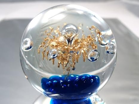 M Design Art Handcraft Glass Art Crystal Bubble Ball Handmade Art Glass Paperweight