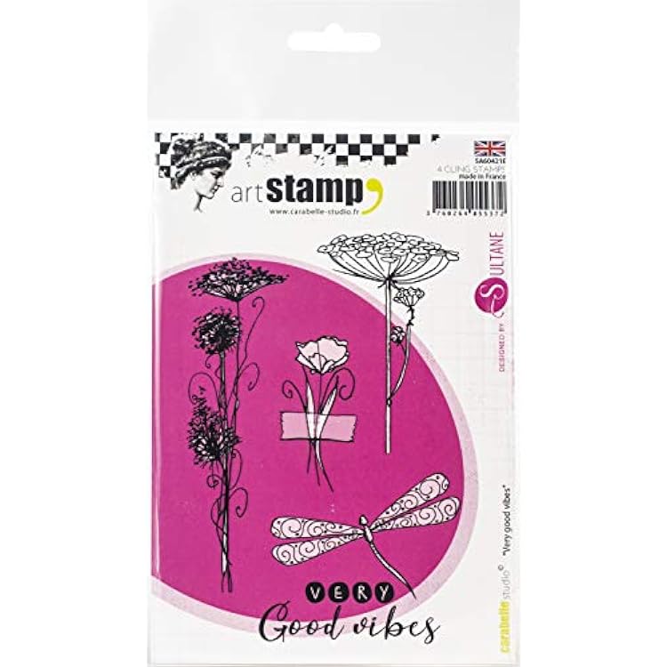 Cling Stamp A6 by Sultane-Very Good Vibes