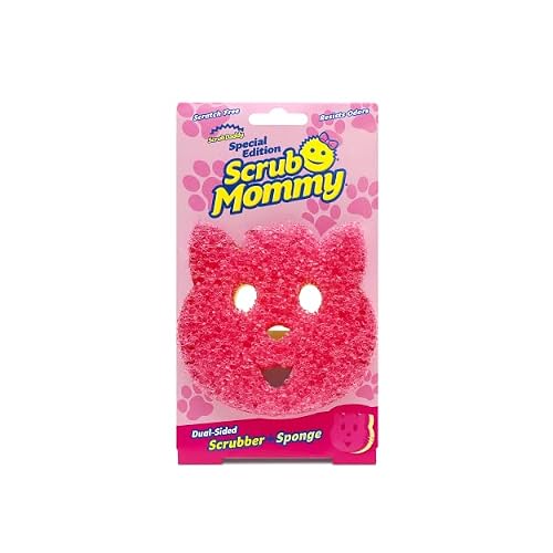Scrub Daddy Scrub Mommy Special Edition Pets Cat - Scratch-Free Multipurpose Dish Sponge - BPA Free & Made with Polymer Foam - Stain & Odor Resistant Kitchen Sponge (1ct)