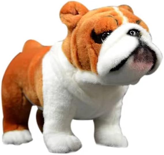 FRANKIEZHOU Lifelike Bulldog Plush-11.8" Bulldog Stuffed Animal,Soft Dog Stuffed Animals for Girls and Boys,Kid's Plush Toy,Hugging Plush