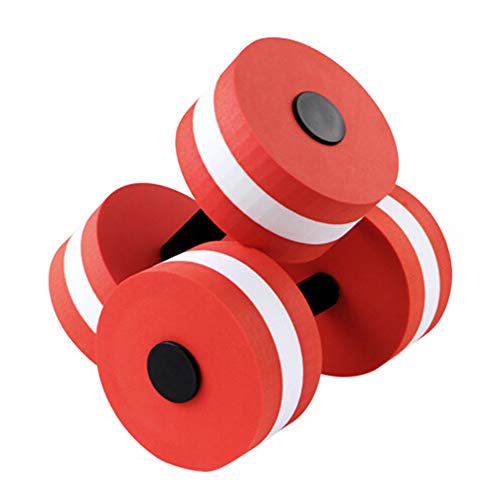 2Pc Water Dumbells Water Aerobic Exercise Foam Dumbbell Pool Resistance Aquatic Dumbbell EVA Yoga Barbell Exercise Fitness Equipment Exercises Equipment for Weight Loss