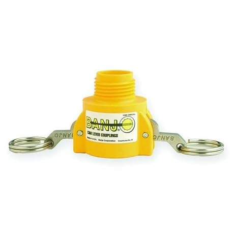 Banjo GHMT075B Polypropylene Cam & Groove Fitting, 3/4" Coupler x GHT Male