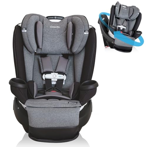 Evenflo Gold Revolve360 Extend All-in-One Rotational Car Seat with SensorSafe Moonstone Gray
