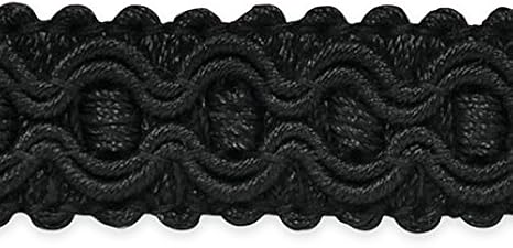 Trims by the Yard Gabrielle Decorative Braid Trim | Black | (10 yard cut)
