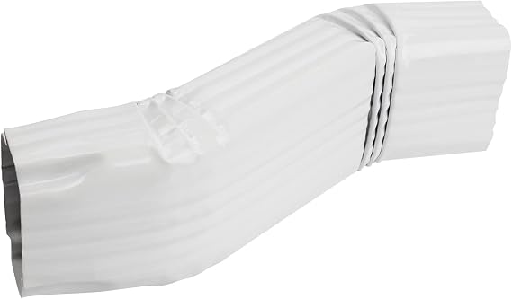 Gutter Downspout Leader Style A Elbow (Offset= 3) 3x4 White S-Shape