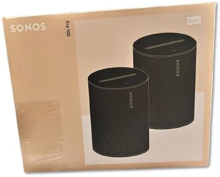Sonos Era 100-2 Pack Bundle Set - Wireless Voice-Controlled Alexa Enabled Smart Speaker - Black, B2E10US1BKHB