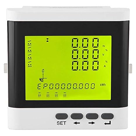 FTVOGUE Multi Function Three Phase Programmable Power Meter Electric Digital LED Ammeter Voltmeter,Electric Energy and Measuring Instruments