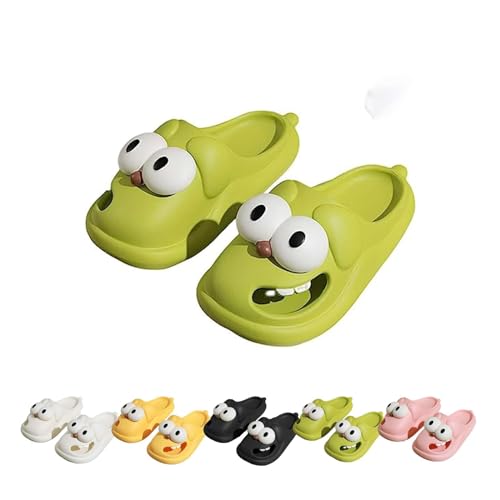 Tongue Kiss Big Eye Slippers, Big Eye Dog Slippers, Cute Funny 3D Big Eye Dog Funny Cartoon Package Head EVA Slippers