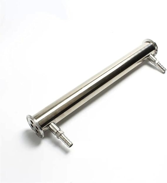 Condenser, 1,5 "(OD50.5) Stainless Steel 304 Distiller Condenser Length 350MM Silver(with Pagoda Joint)