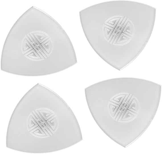 VANZACK 4pcs Ergonomic Ruan Picks Liuqin Plectrum for Soft Guitar Comfortable and
