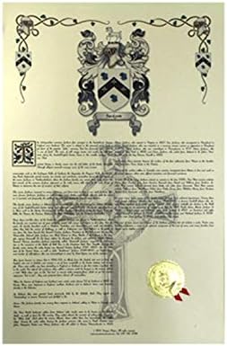 Handshoe Coat of Arms, Family Crest and Name History - Celebration Scroll 11x17 Portrait - Germany Origin