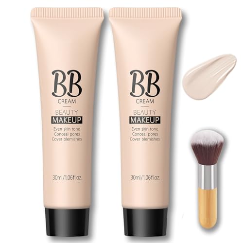 Concealer Hydrating BB Cream, BB Cream Beauty Makeup, Full-Coverage Foundation&Concealer, Color Correcting, Tinted Moisturizer Primer for All Skin Types - Evens Skin Tone 110 Ivory