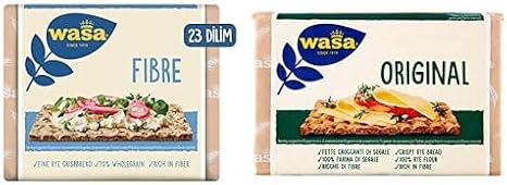 Wasa Lifli Gevrek Ekmek (Crispbread Fibre) 230 Gr ve Wasa Sade Gevrek Ekmek (Crispbread Original) 275 g.