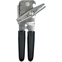 EasyTwist Heavy-Duty Manual Swing Away Can Opener with Carbon Steel Cutting Blade by B53 Made in the USA Comfortable Grip, Smooth Operation, Rust-Resistant, Ideal for Home or Commercial Kitchens