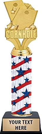 Cornhole Trophy, 11" Cornhole Award Trophy, Customize Now Prime