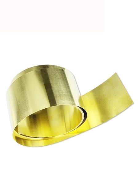 Brass Foil Roll Brass Strip Gold 1M, 20mm Film Brass Foil Roll 0.1/0.3/0.6mm, Machinability Brass Foil Roll Brass Strip(0.8mm)