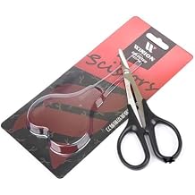 iDili Table Tennis Rubber Cutting Scissors 30 Bent Sharp 3CR13 Stainless Steel Blade Cutter Professional Adhesive Racket Tool (A)