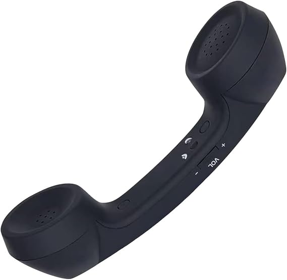 LIONSOUL Retro Phone Handset with Wireless Bluetooth and USB Handsets for Cell Phones Radiation-Proof Comfortable Call (Black)