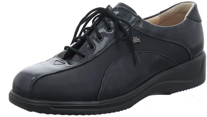 Finn Comfort Womens Oviedo Synthetic Leather Black Shoes 8.5 US