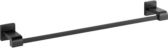 Delta Towel Rack | 24 Inch Matte Black Towel Bar for Bathroom, Kitchen | Ara Accessories