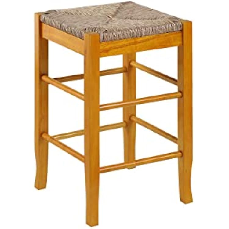 Boraam Square Rush Backless Counter Height Kitchen Stool - Oak