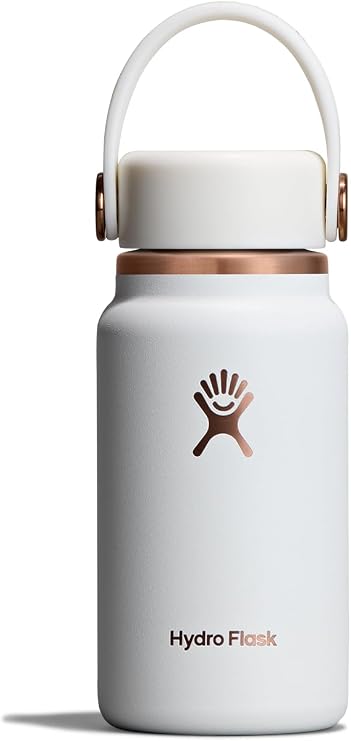Hydro Flask Micro Bottle - Insulated Mini Leak Proof Flask for Purse or Pocket in 6.7 Oz Chalk White ARC