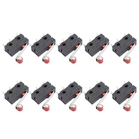 DEVMO 10PCS KW12-3 Micro Roller Lever Arm Normally Open Close Limit Switch for 3D Printer Part Endstop