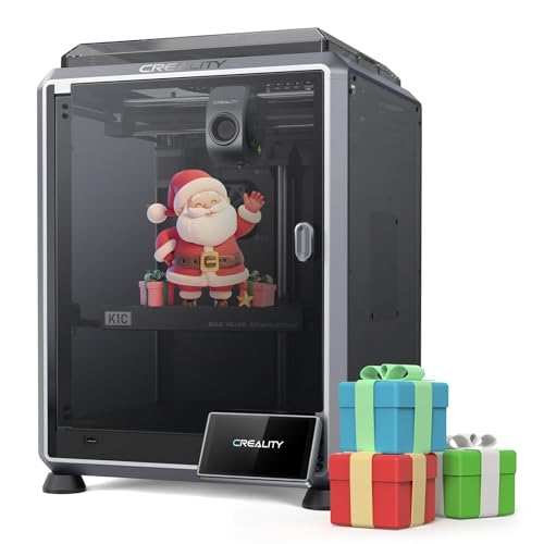 Creality K1C 3D Printers, Upgraded K1 3D Printing Machine with AI Camera, 600mms Fast Speed, 0.1mm Smooth Detail, Auto Leveling, Self-Test with One Tap, Printing Size 8.66x8.66x9.84 inch