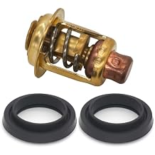 5005440 Thermostat & Seals Kit for Johnson Evinrude 5-235 HP Outboard Motor Engine Replacement 8330720 777260 393659 Sierra 18-3543 Brass