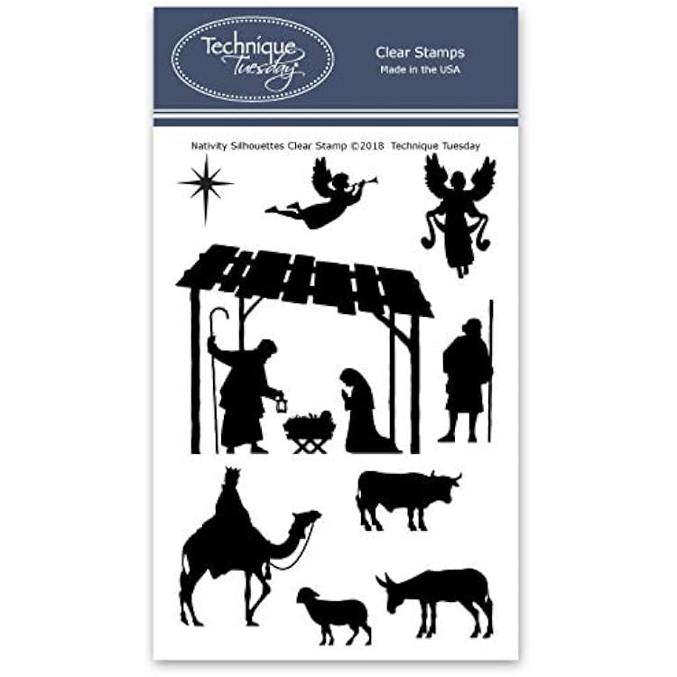 Nativity Silhouettes Clear Stamps | Christmas Stamps - Photopolymer Stamps | Clear Rubber Stamps | Stamps for Card Making | Stamps Christian
