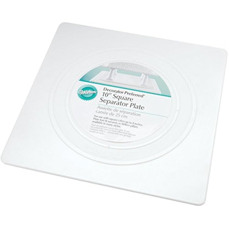 Wilton 302-1803 Decorator Preferred Square Separator Plate for Cakes, 10-Inch