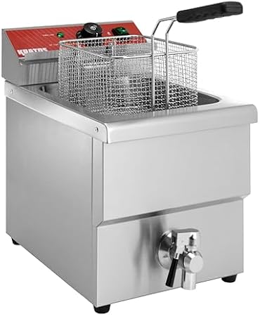 Kratos Commercial Electric Countertop Deep Fryer | Single Tank Fryer 15 lb. Capacity | With Fry Basket | ETL Certified | 208/240V | Stainless Steel (29Y-015)