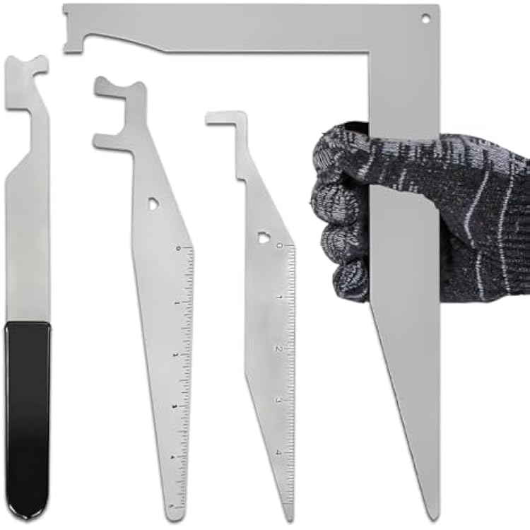 Firefighting Multi-Purpose Emergency Tool Kit, 4-Pack High-Strength Spring Steel Forced-Entry Tools for Firefighters & Authorized First Responders Compact L-Shape Design for Emergency Operations