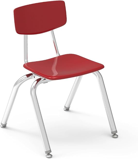 Virco 3014 Classroom Chair 14" Seat Height (Set of 4) - Red