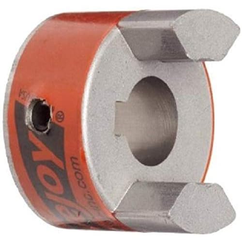 Lovejoy 11520 Size L100 Standard Jaw Coupling Hub, Sintered Iron, Inch, 1.25 Bore, 2.54 OD, 1.38 Length Through Bore, 1134 in-lbs Max Nominal Torque, 0.25 x 0.125 Keyway