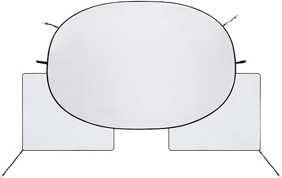 YidciduFoldable Front Windshield Sun Visor Protector, Heat UV Block Window Sun Shield, Universal Auto Interior Cooling Accessory (Silver)