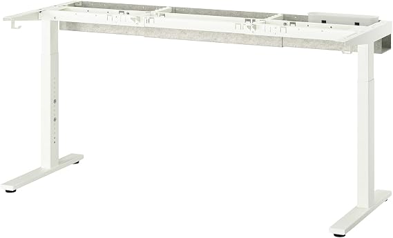 Çalışma masası iskeleti, beyaz, 120/140/160x60 cm