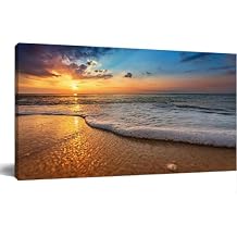 Seascape during sundown Beautiful natural seascape Framed Prints Pictures Posters For Bathroom Bedroom Kitchen Living Room Artwork Paintings 24x48