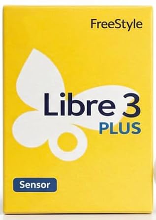 Libre 3 Plus sensor for diabetes monitoring with Arrowedge wipe and patch