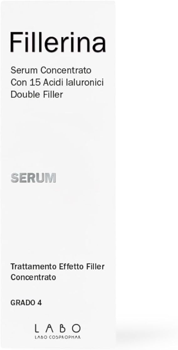 Fillerina 15HA Concentrated Anti-Aging Serum Filler Effect for Deep Wrinkles Intensive Facial Treatment Plumping and Hydrating Effect Grade 4 30 ml
