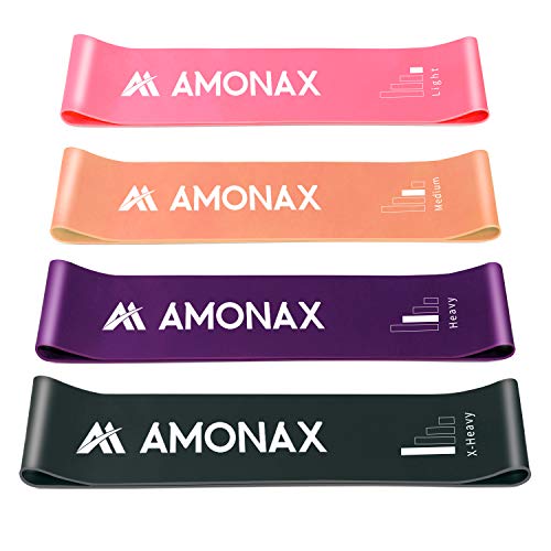 Amonax Fitnessbander Resistance Bands Set, Theraband, Widerstandsbander, Gymnastikband, Trainingsbander Terra Band Wiederstandsband fur Sport Fitness Gerate, Calisthenics, Kraftraining, Home Gym