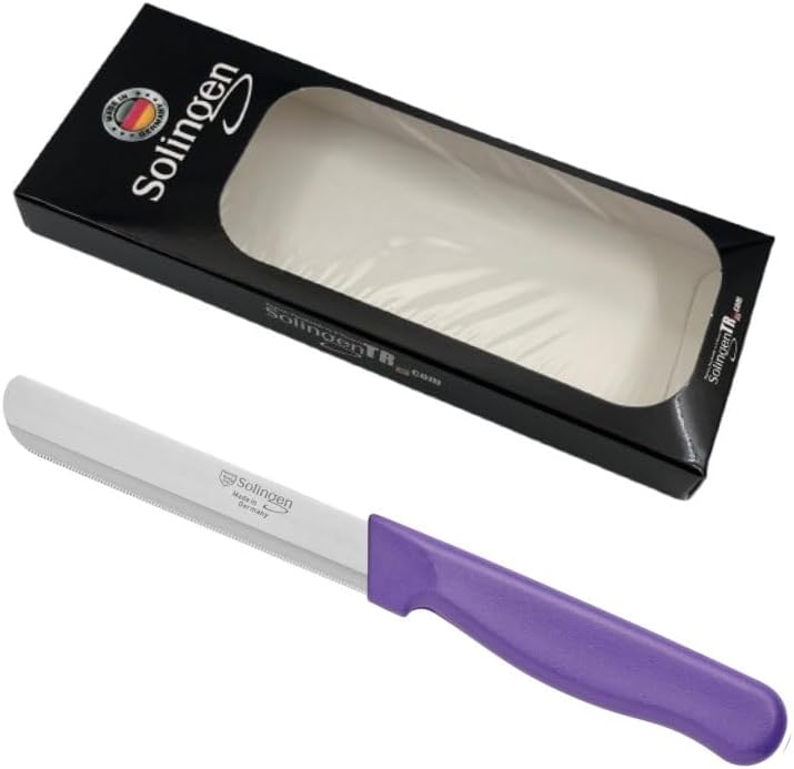 Solingen Micro Serrated Vegetable Chopping Knife (Purple)