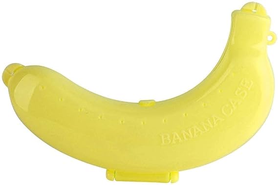 Banana Protector Box, Cute 3 Colors Fruit Holder Case Lunch Container Storage New Banana Box (Yellow)