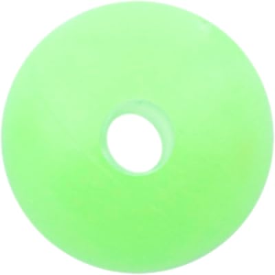 AFW Rigging Bead, 8 mm  .315 in Round, 1.9 mm  .074 in I.D., Luminous Green, 20 pc