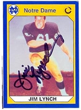 Autograph 178865 Notre Dame Fighting Irish 1990 College Collection No. 63 Jim Lynch Autographed Football Card