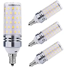 KLED 4Pack 12W LED Corn Light Bulb, Mini Corn Bulb, 100 Watt Equivalent, Warm White 3000K, 1100LM E12 Base, for Garage, Living Room, Studio, Office (3000K-Warm White, E12 Base)
